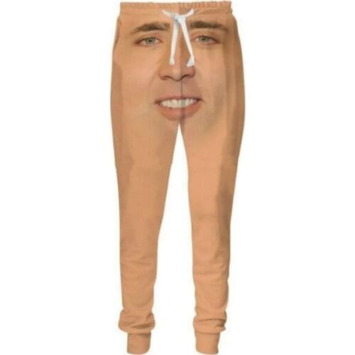 New 3D Printing Face of Nicolas Cage Fashion Men Women Tracksuits Crewneck Hip Hop Pants Plus Size S-7XL Streetwear