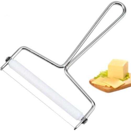 Stainless Steel Cheese Wire Slicer Cheese Cutting Wire Butter Slicer with Wire Kitchen Butter Cheese Knife Cooking Tool
