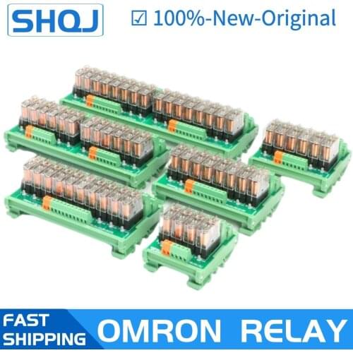 OMRON Relay module 2/4/6/8/10/12/16 way Switch PNP NPN PLC Amplifier Power Amplifier 5A 16A 12V 24V DC 100% new original