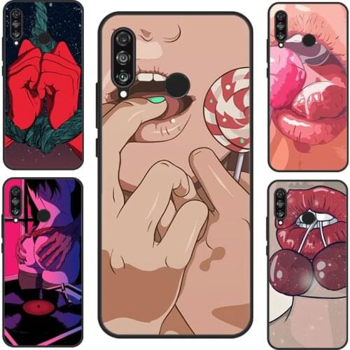 Sexy Hot Girls Lips Pink Body Bikini Case For Huawei P30 P20 P40 Pro Mate 10 20 Lite Nova 5T P Smart Z 2019 Honor 9X 8X 8A 10i