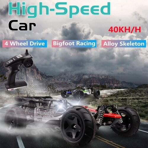 Bigfoot Racing High-speed 4WD Off-road RC Car Toy 40KM/H 120M Alloy Skeleton Brake Function Shock Absorbers Remote Control Buggy