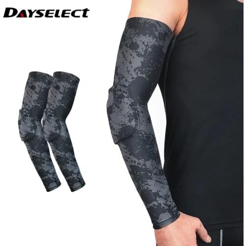 Honeycomb Arm Support Protective Gear Arm Training Elbow Brace Sleeve Bandage Pads for Basketball Volleyball