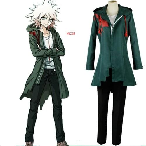 Super Dangan Ronpa 2 Nagito Komaeda Cosplay Costume Danganronpa Cosplay Jacket Outfit