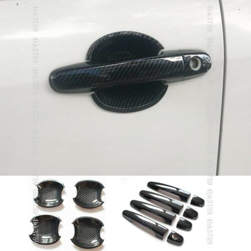 Carbon fiber texture Door Handle Cover Trims for Toyota Corolla Sedan 2003-2013 Car modification Auto parts