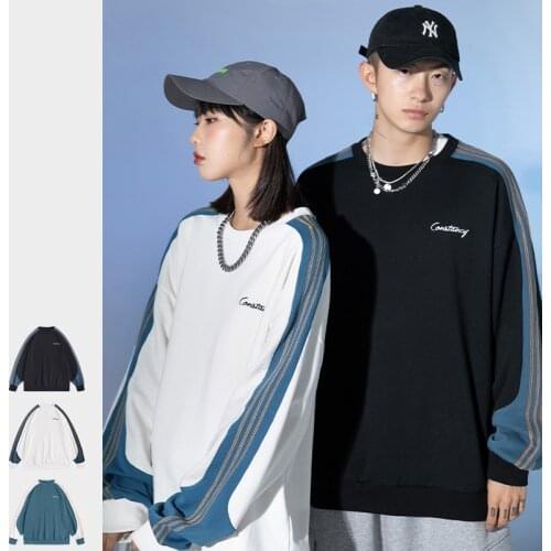Mens Hoodies Oversized Sweatshirt Female Hood Womens Streetwear Color Matching Techwear Male Oversize Hoody Harajuku Clothing