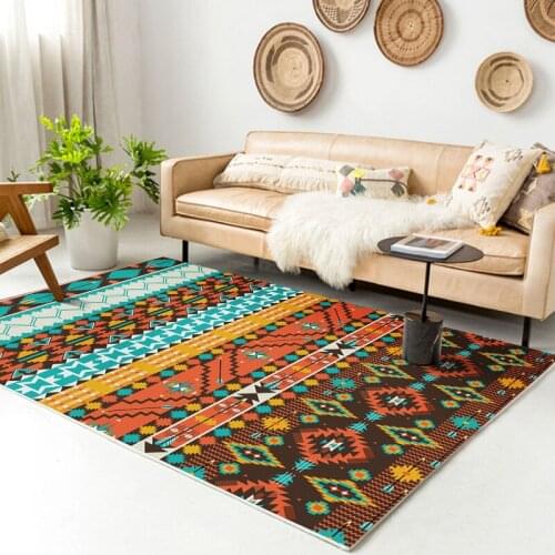 Ethnic Vintage Persian Geometric Carpets For Living Room Non-Slip Washable Small Rugs Morocco Tapis 120x160 Carpets Home Decor