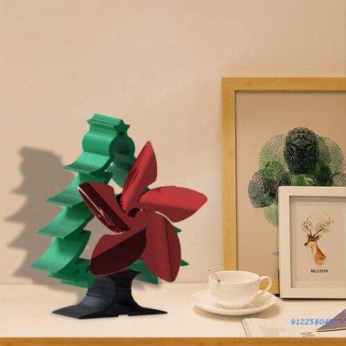 5 Blades Heat Powered Fireplace Stove Fan Christmas Tree Wood Log Burner Silent Ecofan for Wood Burning and Multi Fuel Chimney