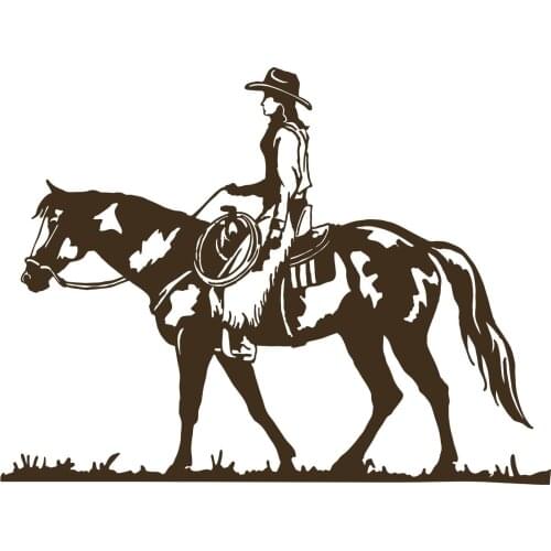 For Cowboy Cowgirl Horse Rodeo Equestrian Car Truck Window Vinyl Decal Sticker Styling