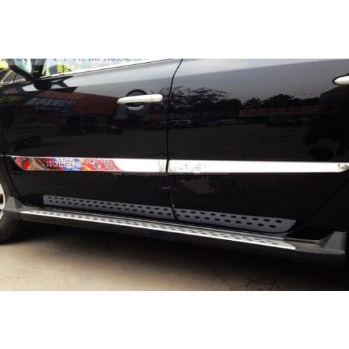 High quality Stainless Steel body side moldings side door decoration for 2009-2016 Renault Koleos Car styling