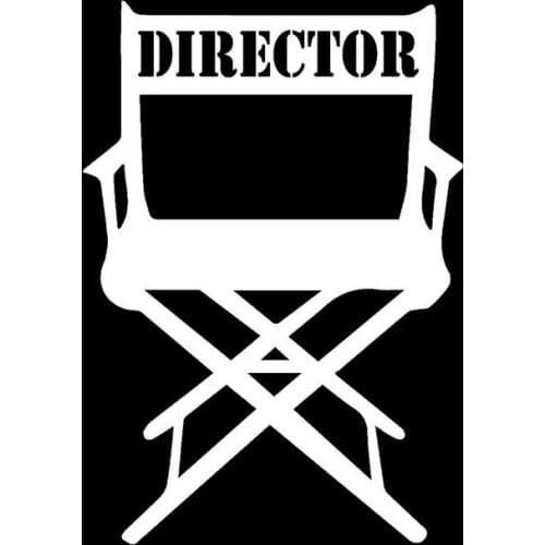 10.7X15.3CM MOVIE DIRECTOR CHAIR Vinyl Decal Black/Silver Car Sticker Personality Car-styling