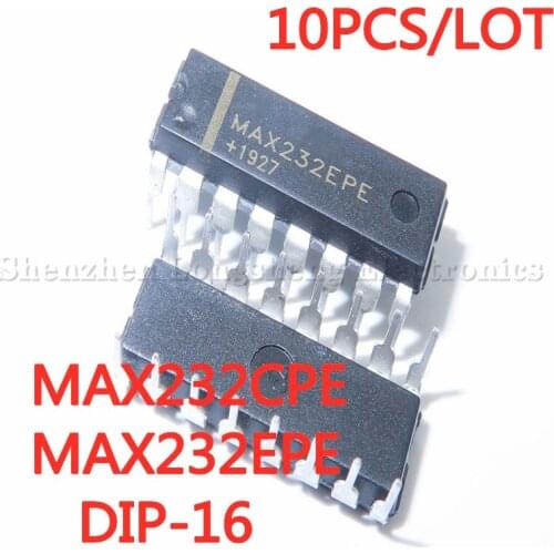 10PCS/LOT MAX232 MAX232CPE MAX232EPE DIP-16 Serial communication converter chip New In Stock
