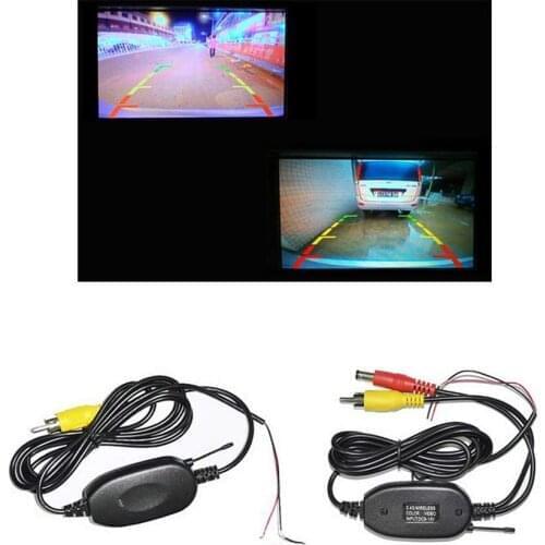 2.4G Wireless RCA Video Transmitter Receiver Adapter For Reverse Parking Backup Cam Monitor Rear View Camera Car Accessories