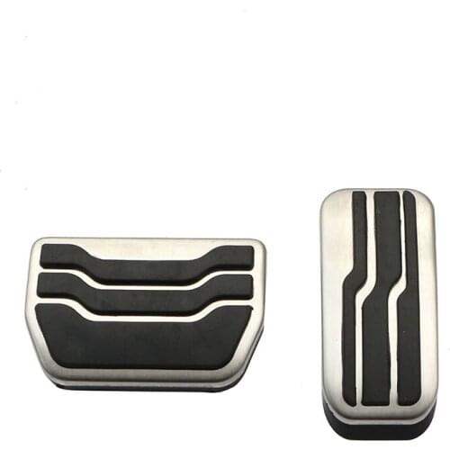 2Pcs/Set At Stainless Steel Car Gas Brake Pedal Pads Cover Car Pedals for Ford New Mondeo Edge 2015 - 2016 Auto Accessories