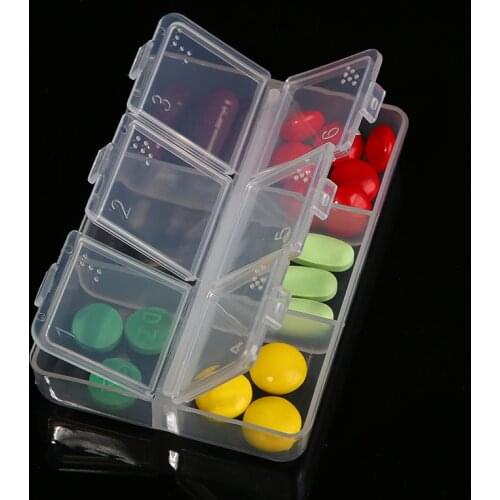 6 Grids Pill Case Box Medicine Tablet Dispenser Organizer Pillbox Splitter Pill Storage Box Organizer Container Medical Kit