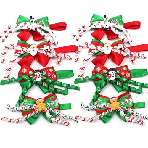 60pcs Dog Christmas Accessories Pet Dog Bow Tie Neckties Small Dog Christmas Bowties Christsmas Pet Supplies Dog Accessories