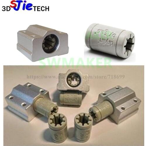 7pcs Polymer SC8UU & Bracket 8mm Linear Rail Double Igus Drylin RJ4JP-01-08 for Anet/Tronxy/Reprap Prusa i3 3D printer