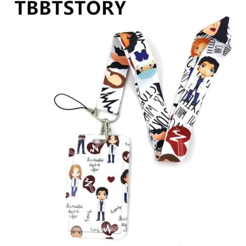 Greys Anatomy Mobile Phone Straps Lanyards Tag Bus ID Name Work Card Badge Holder Cover For Nurse Doctor Accessories Gifts