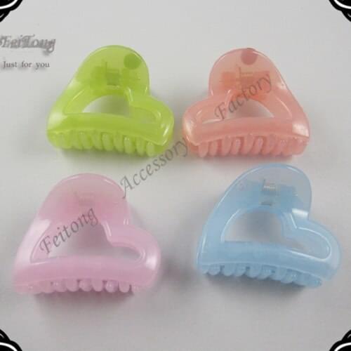 Free shipping! 24pcs/lot Small semitransparent Plastic Hair Clips Claws Clamps for women can mix order