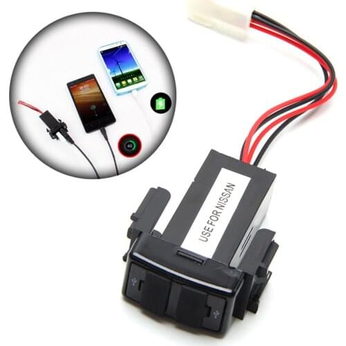 Dual USB 2 Ports Dashboard Fast Charger 2.1A 5V For NISSAN Teana Sylphy New
