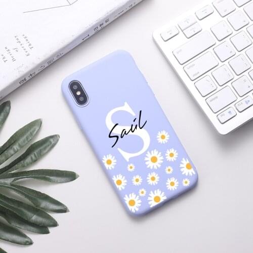 Custom Name Initial letter Diy Case For Samsung Galaxy A51 A71 A21S A31 A10 A30 A40 A50 A70 A12 A32 A42 A52 A72 5G S21 S20 FE