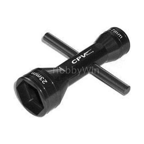 Black Two- way Hex Wrench 17mm /23mm for RC Model Buggy Car Monster Truck Repair Tools