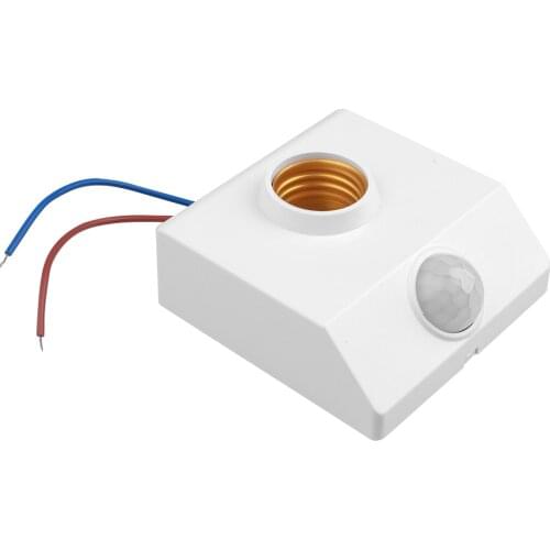 Automatic Human Body Infrared IR Sensor Lamp Holder LED Bulb Light E27 Base PIR Motion Detector Wall Lamp Holder Socket