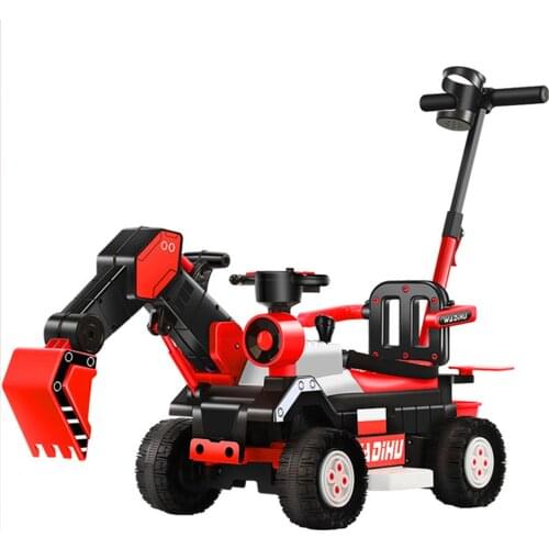 Childrens electric car toy engineering car old toy battery double drive with remote control knight excavator Russia free shipp