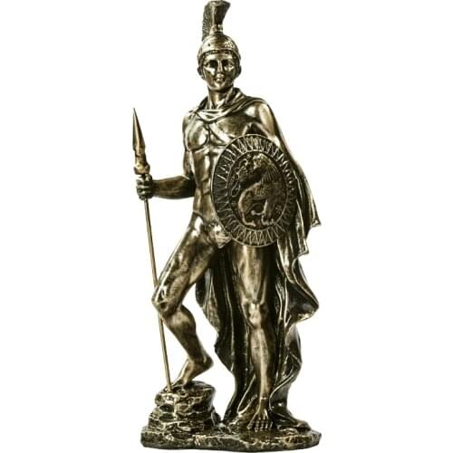 Ancient Greek Spartan Warrior Sculpture Handmade Resin Fighter Statue Movie Character Decoration Craft Ornament Accessories