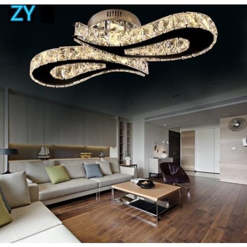 Crystal Ceiling Light LED Bedroom K9 Crystal Ceiling Light Modern Simple Air Crystal Ceiling