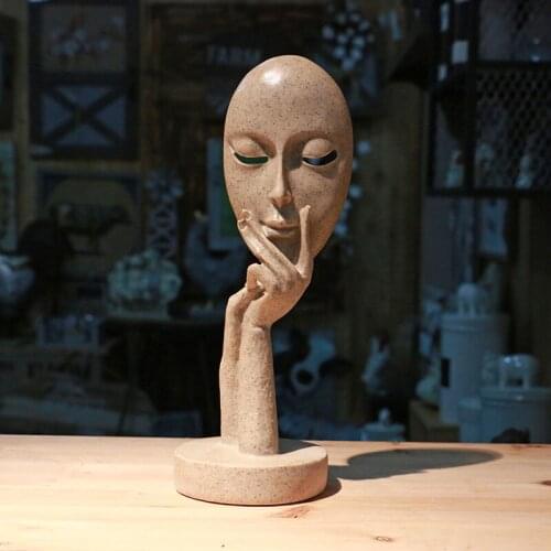 Nordic Style Character Mask Coffee Shop Furnishings Shooting Props Art Decoration Abstract Character Sculpture Furnishings