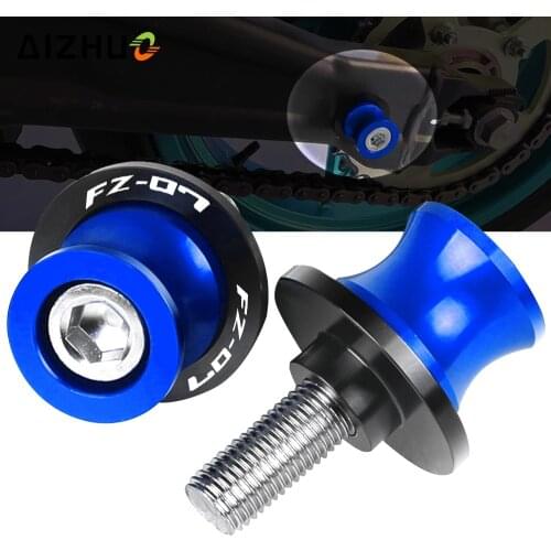 MT 07 6MM Stand Screw FOR YAMAHA MT07 FZ-07 MT 07 2014-2020 CNC Aluminum Motorcycle Accessories Swingarm Slider Spools FZ07 LOGO