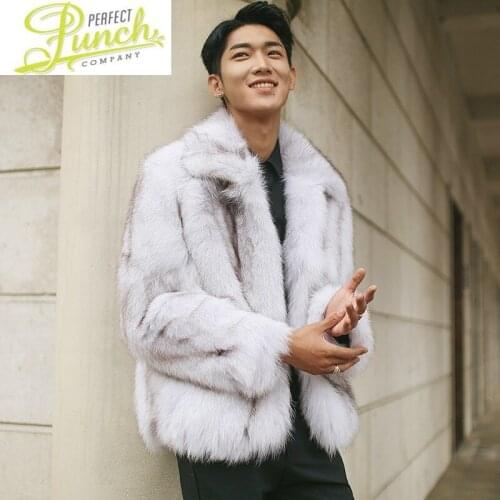 Coat Men Short Real Winter Male Natural Coats Fashion Warm Luxury Fox Fur Jacket Furry 2021 12-001 KJ4440