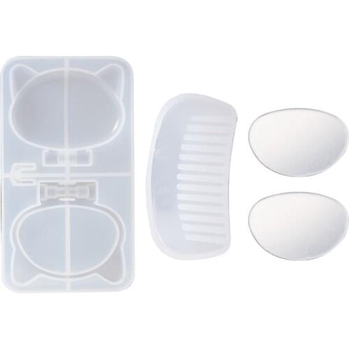 4pcs/set Silicone Molds Kits Comb Molds Foldable Makeup Mirror Epoxy Resin Casting for DIY Art Craft Jewelry Home Decor Making