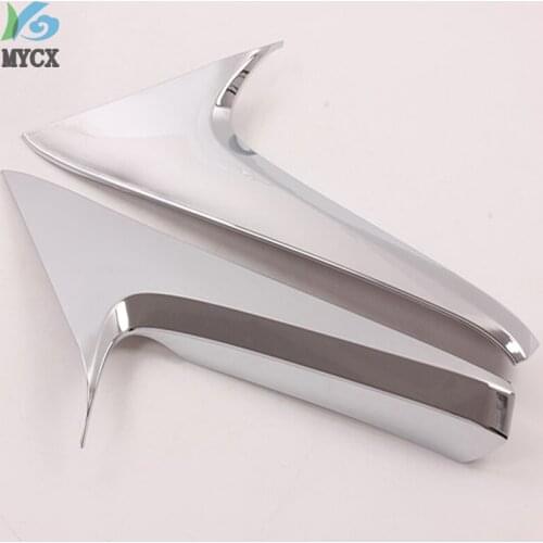 For Toyota Rav4 Rav 4 2019-2020 ABS Chrome Rear Tail Window Triangle Cover Kit Trim Strip Exterior Accessories Car Styling