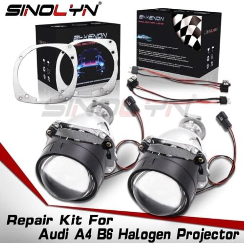 Bi-xenon HID Projector Full Kit For Audi A4 B6 8E 01-04 Halogen Xenon Headlight Lenses 2.5 WST 8.0 Lens Car Accessories Retrofit