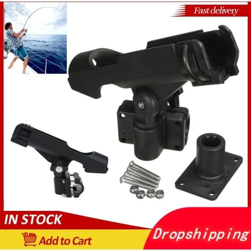 Rotatable Holder Boats Kayaking Yacht Fishing Tackle 360 Rotatable Fishing Support Rod Bracket With Screws Fishing Accessory