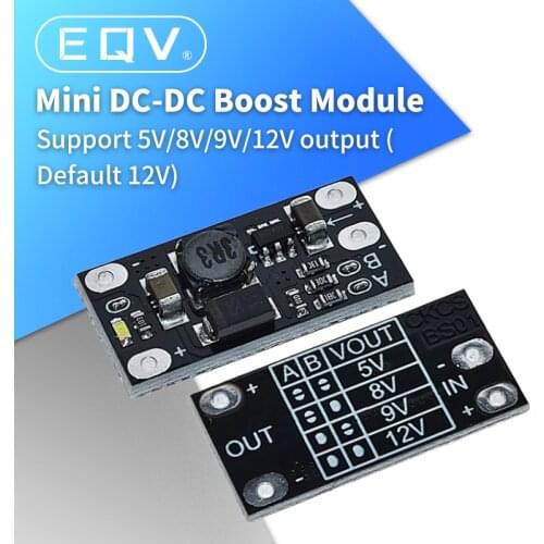 1.5A Multi-function Mini Boost Module Step Up Board 5V 8V 9V 12V LED Indicator Diy Voltage Module 3.7V lithium battery boost