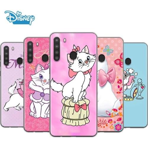Disney cute Marie Cat For Samsung A90 A80 A70 A70S A60 A50 A40S A30 A20 A10S A10E A10 A2 Core Transparent Phone Case