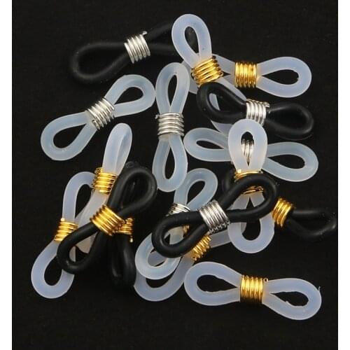 10Pcs Adjustable Anti-Slip Eyeglass Chain Ends Retainer Rubber Glasses Ring Strap Spectacle End Connectors Eyewear Accessories