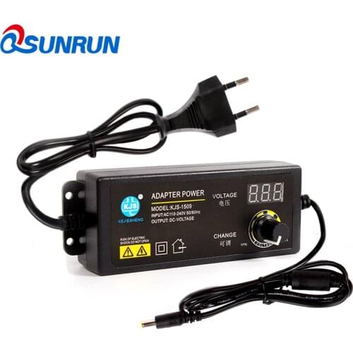 3-24V 2.5A 60W Adjustable Adapter With Display Screen Of Voltage DC Power Supply EU/US Plug