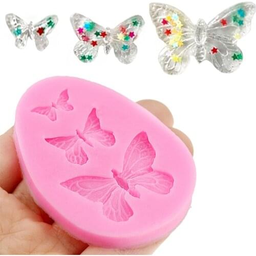 3D Butterfly Silicone Molds Baking Accessories DIY Sugar Craft Chocolate Moulds Fondant Cake Decorating Tool Wedding Decor Mould