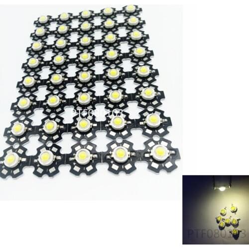 10pcs 20pcs 50pcs 100pcs 1w 3w high power Cool White 6000-6500k LED Bulb Light Lamp With 20mm star pcb