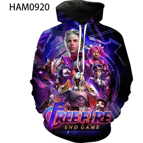 2021 Free Fire Spring Summer 3D Printed Hoodie Long Sleeve Boys Girls Harajuku Fashion Comfortable Pullover