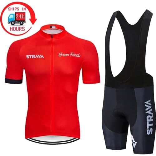 2020 STRAVA Black Cycling Jersey 20D Bib Set MTB Uniform Bike Clothing Quick Dry Bicycle Wear Clothes Mens Short Maillot Culotte