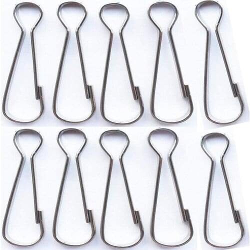 Pack of 10 Pcs ) Metal Flag Pole Clip Snaps Hook Flag Pole Attachment For Pet Dog /Rat Hammocks/Bird Cage/Jewelry/Toy/Fishing