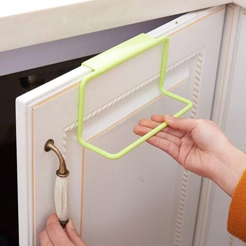 Kitchen Towel Rack Cabinet Rag Hanging Holder Shelf Home Toilet Paper Holders Over The Door Cupboard Towel Rack Towel Organizer