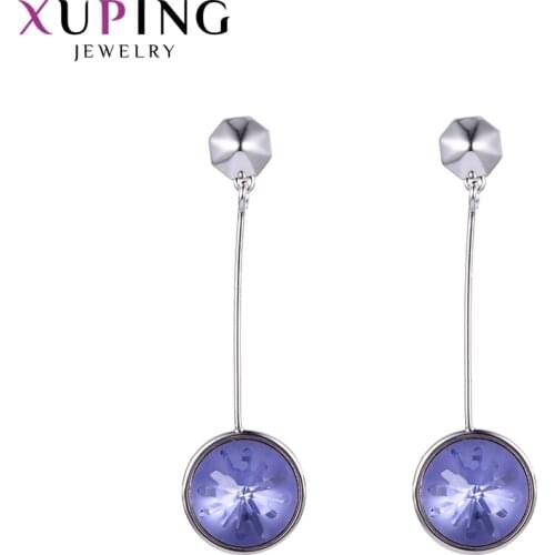 Xuping Jewelry Temperament Elegant Crystals Earrings for Women Valentines Day Romantic Gifts 96198