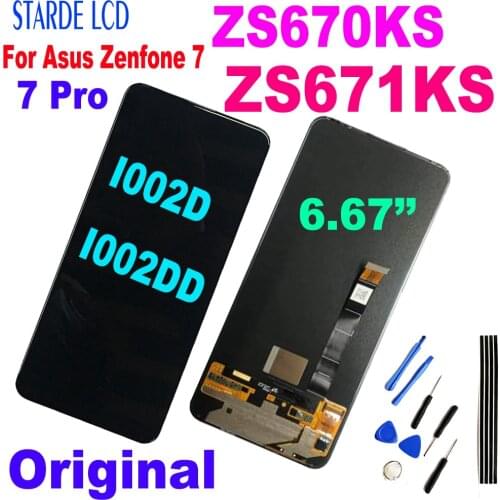 6.67’’ Original LCD For Asus Zenfone 7 ZS670KS I002D LCD Zenfone 7 Pro ZS671KS I002DD LCD Display Touch Screen Digitizer Assembl