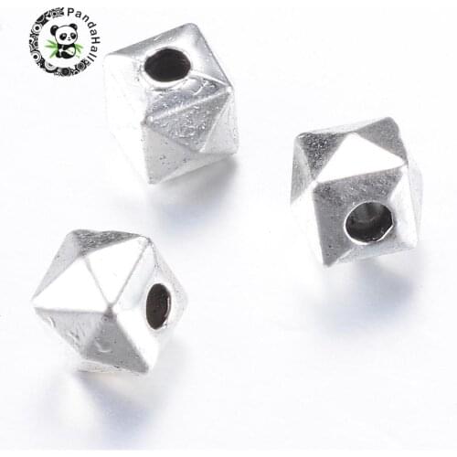 1000g Tibetan Style Alloy Cube Bead Spacers metal for Jewelry Making DIY Accessories, 5.5x5.5x5mm, Hole: 1.5mm F60