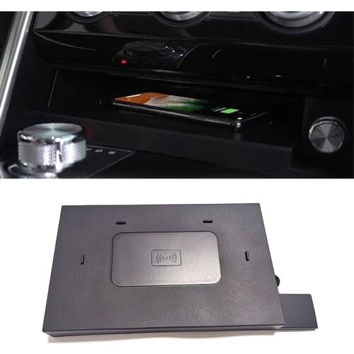 15W car QI wireless charger for Land Rover Discovery 5 2017-2020 charging plate wireless mobile charger accessories for iPhone